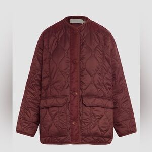 Women's Quilted Puffer Jacket - Burgundy